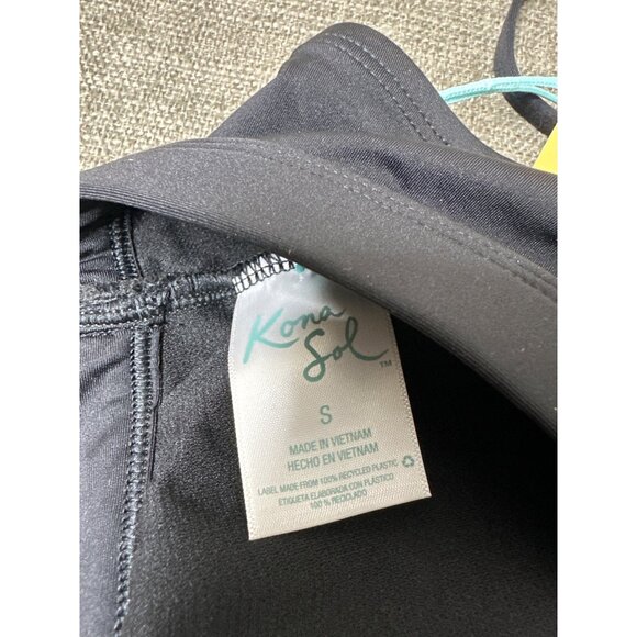 Kona Sol Womens Strappy Black Bikini Top Swimwear Size S - Picture 3 of 4